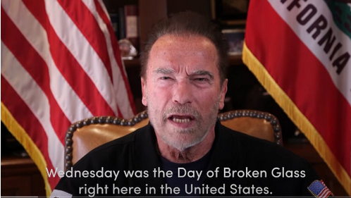 ▲施瓦辛格发布视频谴责暴行（美联社）