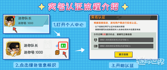 《迷你世界》发布的实名认证指南。图片来自游戏官方网站