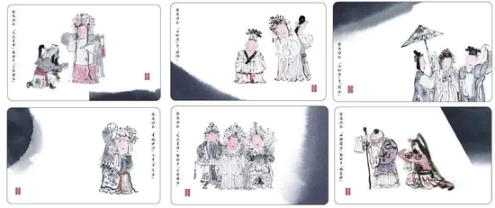 以經典戲曲表演橋段為靈感設計的酒店房卡