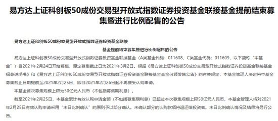 “布局科技大周期 科创50ETF联接基金遇冷