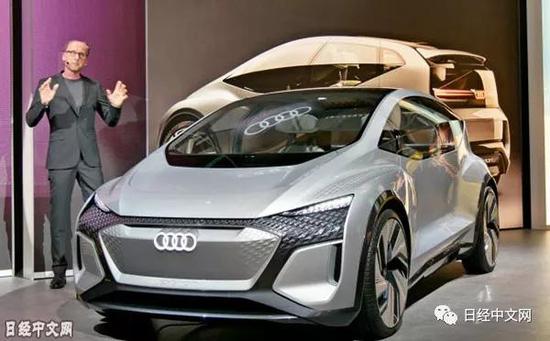 德国大众旗下的奥迪公开的纯电动自动驾驶车的概念车（上海）