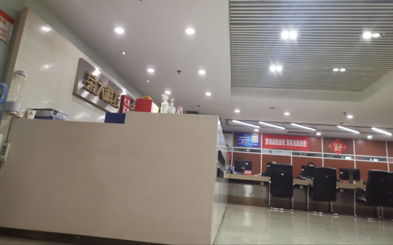 金融街附近金灿酒店3楼荣大快印店内部。新京报贝壳财经记者 李云琦 摄