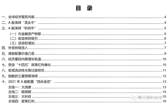 粤开策略发布2021年A股十大预测：龙头牛、机构牛、外资持续流入
