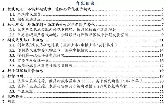 东吴证券：内循环下的医药配置新思路 国产替代加快