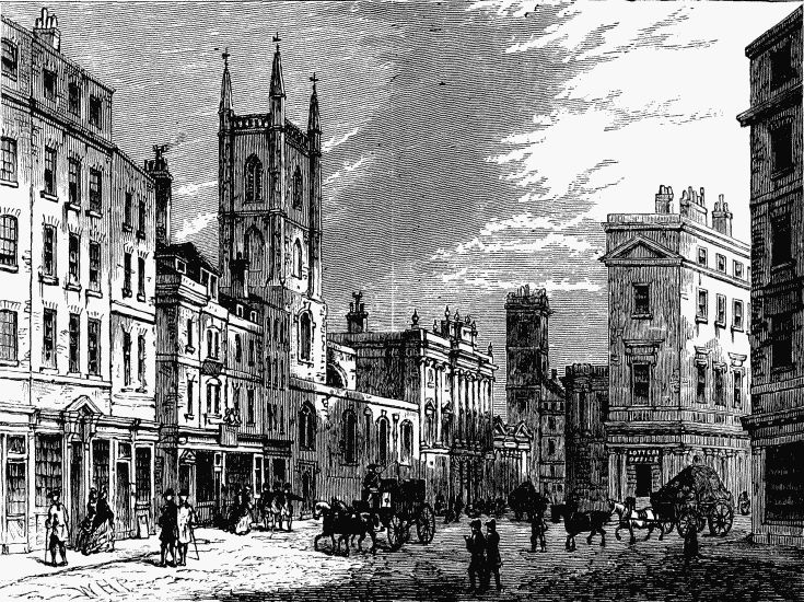 英国银行（绘于1730年，来源：www.british-history.ac.uk）