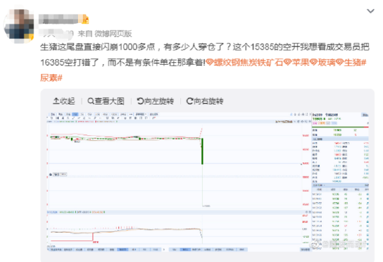 生猪2309合约尾盘倒数三秒疑似“乌龙指”：207手成交在-6%附近 有大V质疑流动性问题