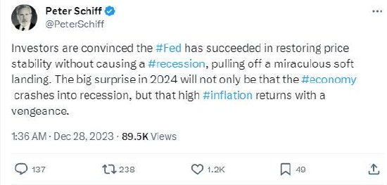 知名经济学家：美国明年将陷入衰退，高通胀将卷土重来