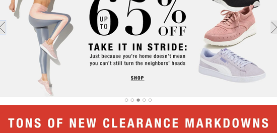 (Neiman Marcus网站的大幅打折海报)