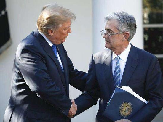 资料图：特朗普和美联储主席鲍威尔