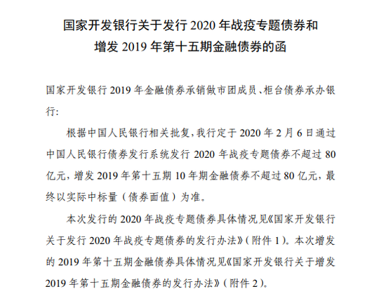 国开行 拟发行不超80亿元战疫专题债券期限为1年期 债 新浪财经 新浪网