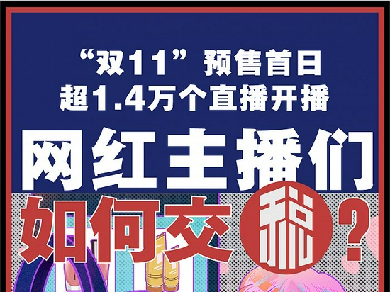 数据｜“双11”预售首日超1.4万个直播开播，网红主播们如何交税？