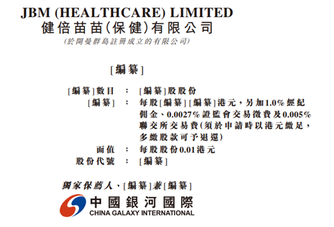 艾德证券期货：健倍苗苗过聆讯 中国银河国际为独家保荐人