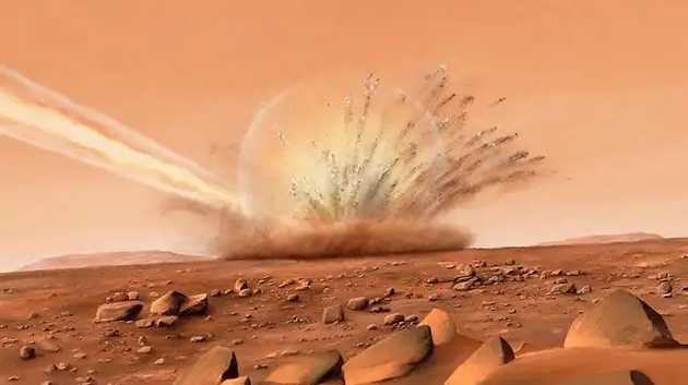“火星”NASA“洞察”号侦测到陨石撞击火星