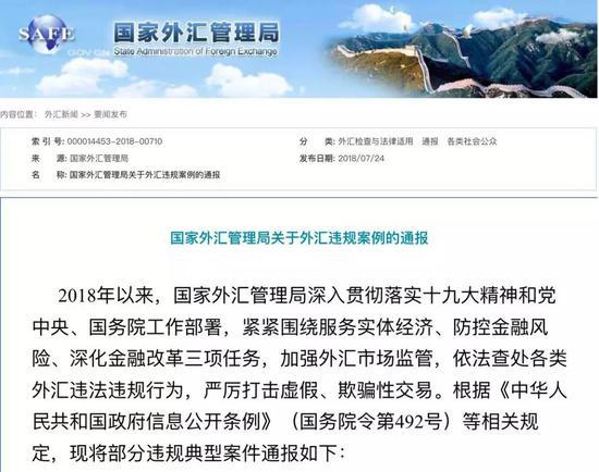 国家外汇管理局关于外汇违规案例 State Administration of Foreign Exchange on Foreign Exchange Violation Cases 外汇周评20190202 Forex Weekly Review 20190202