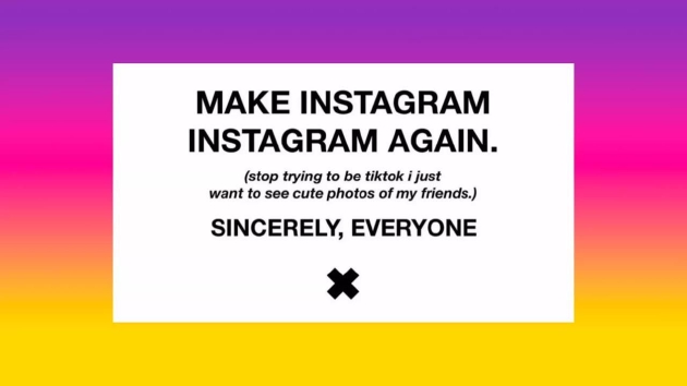 （图注：Instagram用户抗议平台效颦TikTok）