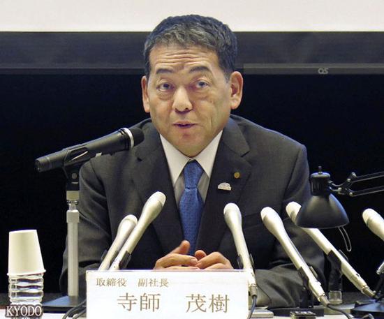 丰田副社长寺师茂树4月3日在记者会上（kyodo）