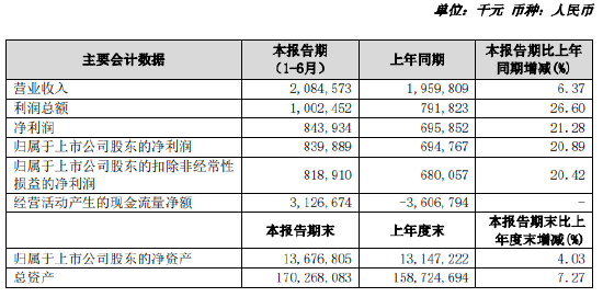主要会计数据