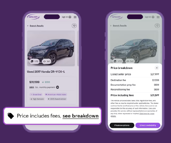 Cars.com车辆用度明细截图、