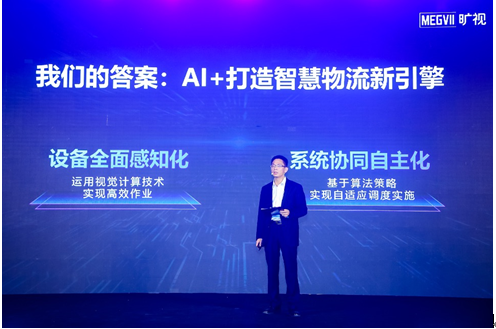 图：旷视智慧物流战略暨“AI+物流产业联盟”发布会