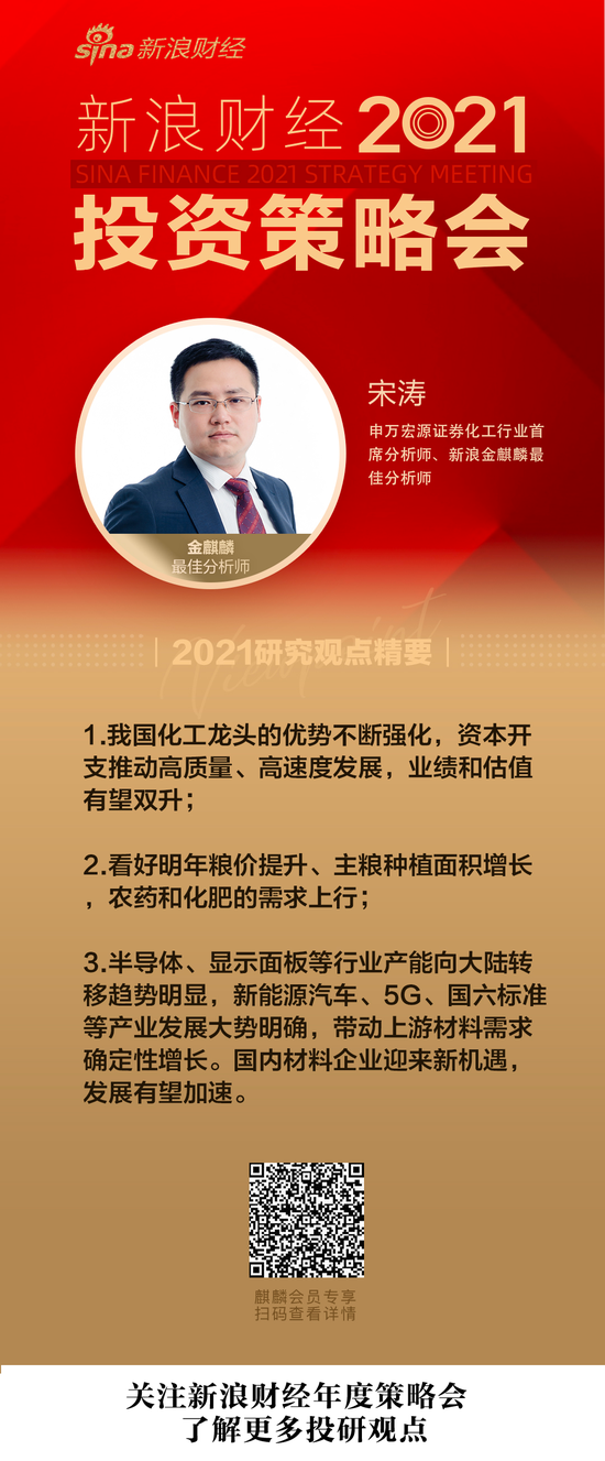 宋涛：化工龙头优势不断强化 布局衣食住行四大领域