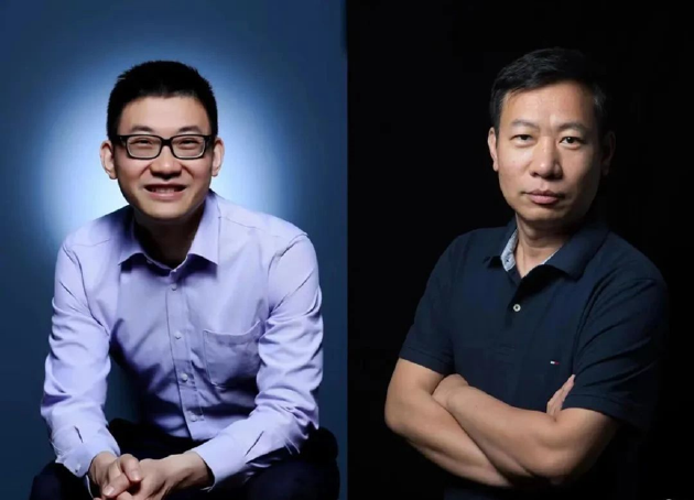 “赛先生” 科学和医学公共传播奖第二届获奖人：李治中（左）和魏红祥（右）
