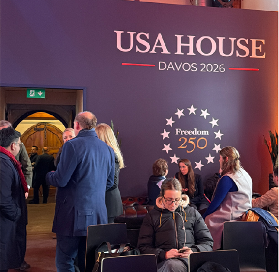 直击达沃斯｜走进美国之家首日，商界在聊什么