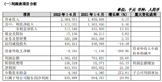 利润表项目分析