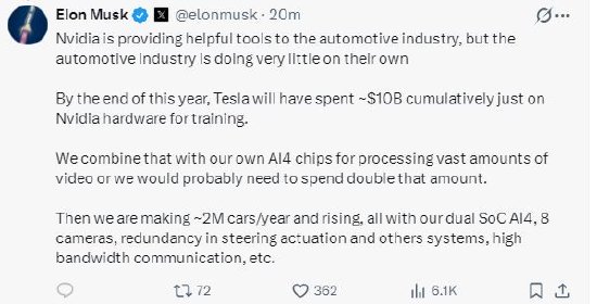 百度知道:物美卡-马斯克再评论英伟达自动驾驶AI：为汽车行业提供有用的工具