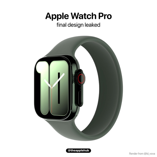 网传Apple Watch Pro渲染图