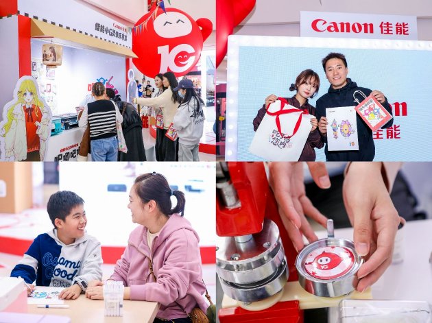 “佳能小G灵快乐市集”吸引众多顾客驻足参与，沉浸式享受打印乐趣