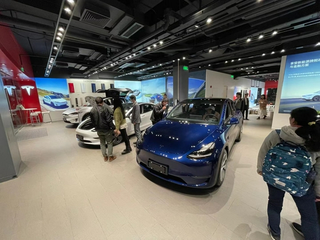 特斯拉Model Y 图片来源：时代财经摄