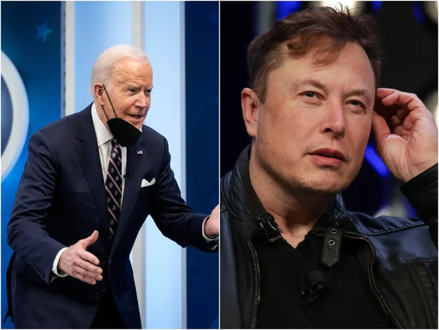 Biden (left) and Musk Source: "Business Insider" website