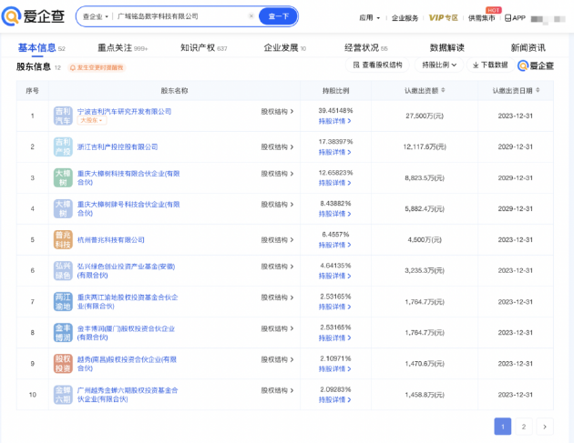 吉利旗下科技公司在郑州成立新公司