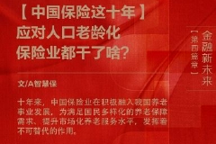 【中国保险这十年】应对人口老龄化，保险业都干了啥？丨金融新未来