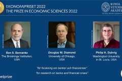 诺贝尔经济学奖授予美联储前主席伯南克等3位经济学家