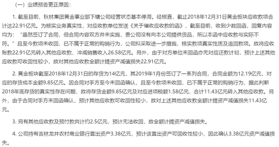 资料来源：秋林集团4月24日晚业绩预告更正公告