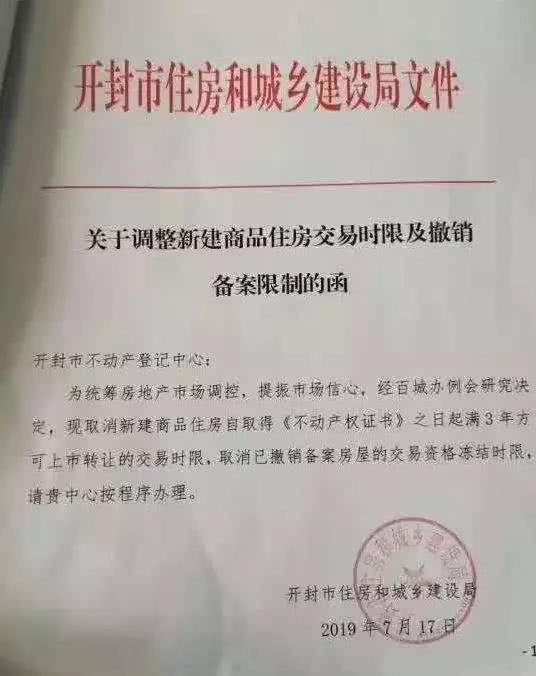 易居研究院智库中心研究总监严跃进就开封市取消限售的点评：