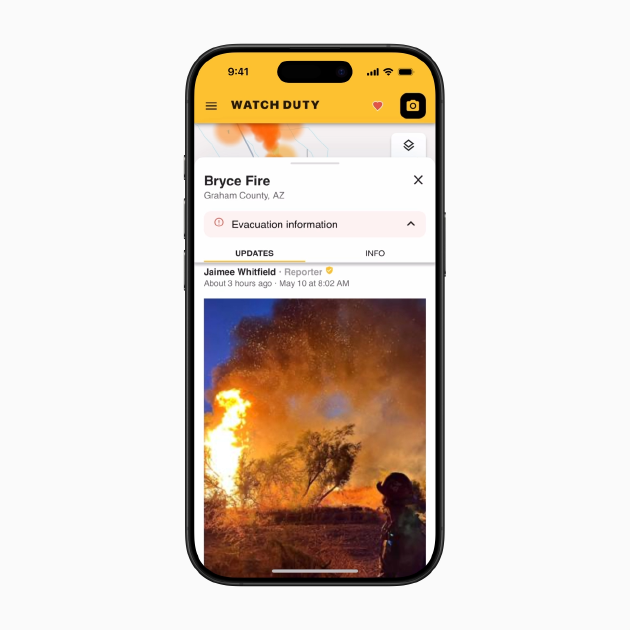 Apple 设计大奖“社会影响”类别获奖 app:Watch Duty