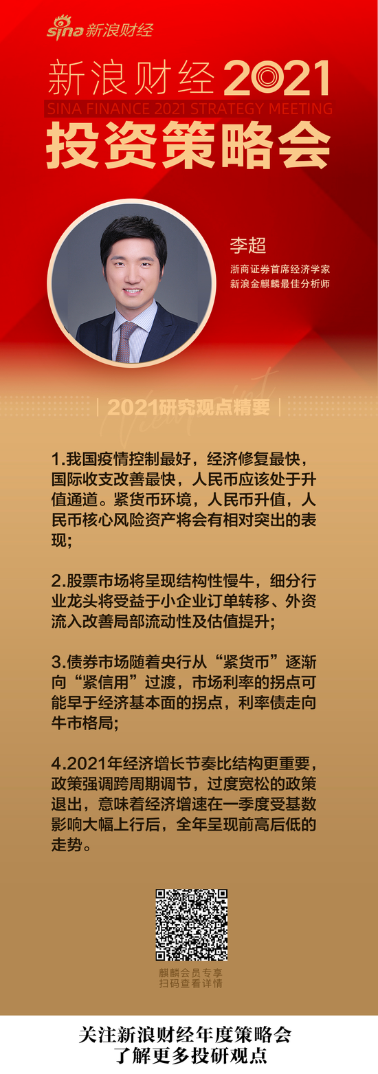 李超：人民币升值 核心风险资产将会有相对突出的表现
