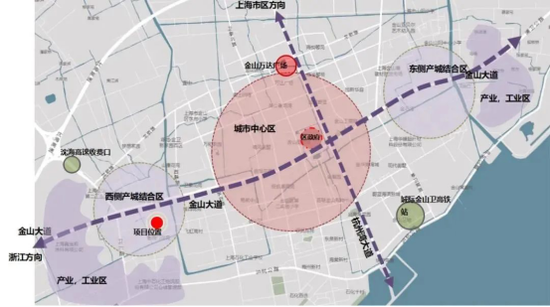 ▲ 海伦堡智慧金山·生态绿谷产业园位置图