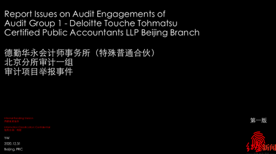 55页PPT举报德勤违规 红黄蓝、中国外运被点名 德勤：正内部核实