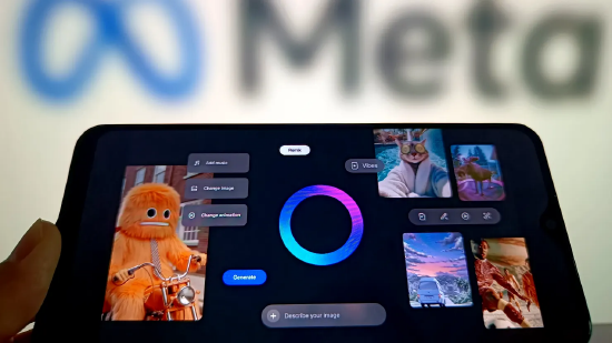 2025 年 9 月 26 日，中国江苏省宿迁市，Meta 推出 Vibes 平台的相关宣传图。