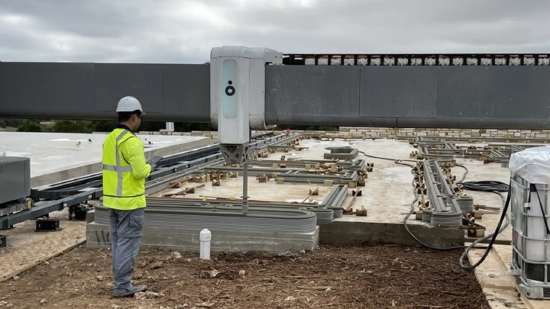 得克萨斯州乔治敦市一处住宅工地内的Icon 3D 打印设备