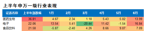 （数据来源：银河数据，数据时间：2020.01.01-2020.06.30 申万一级行业分类）