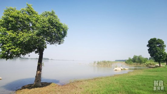  △安徽马鞍山，地处长江岸边的薛家洼生态园。2020年8月，习近平曾到此地考察。（总台央视记者钟锐拍摄）