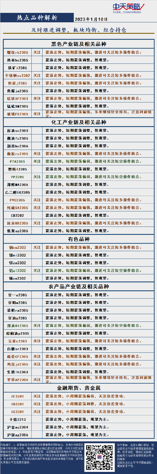 中天策略:1月10日市场分析