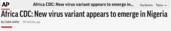 尼日利亚似乎出现另一种变异新冠病毒 与英国南非不同
