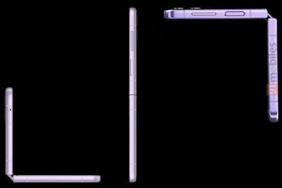 三星 Galaxy Z Flip4 官方渲染图：“波拉紫”配色 外形变化不大