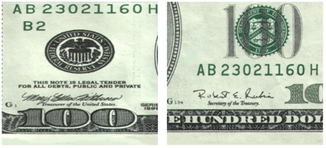 美钞细节图片