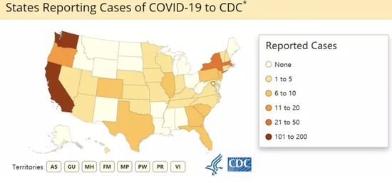 美国CDC官网截图